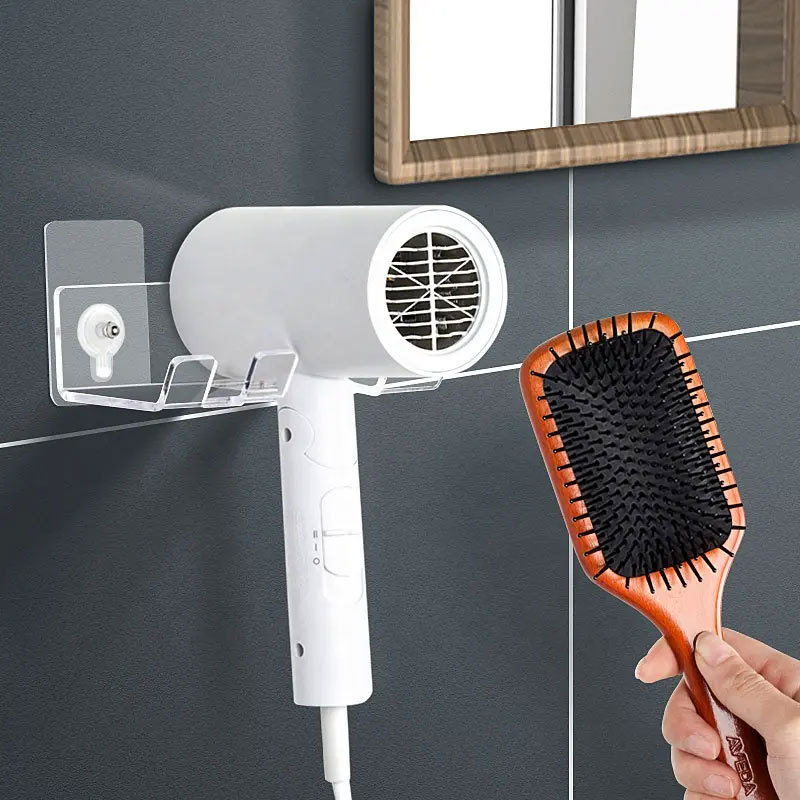Acrylic Bathroom Hair Dryer Holder